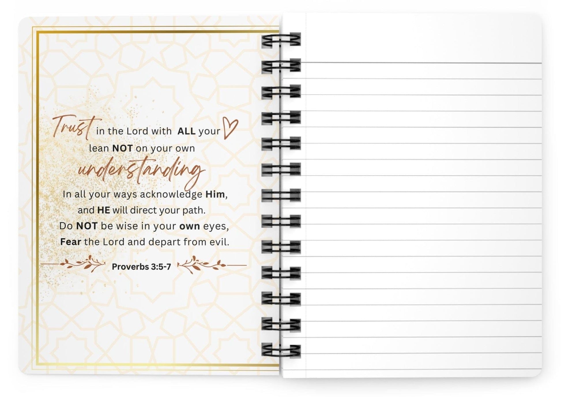 Golden Grace Journal | Prov 3:5-7 Paper products